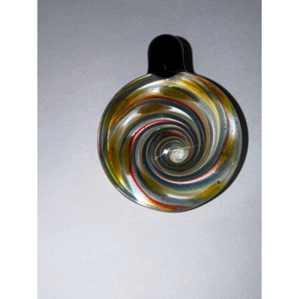 Handmade Spiral Glass Pendant